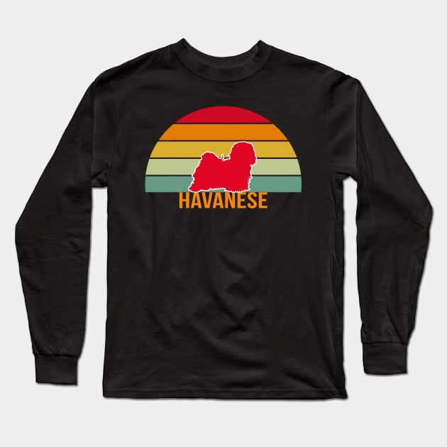 Havanese Vintage Silhouette Long Sleeve T-Shirt by seifou252017